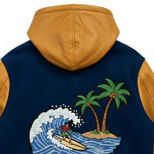 Veste universitaire pour homme de haute qualité, personnalisée, taille adulte et junior, broderie chenille, logo sur le devant, nouvelle mode, manches longues - Product Image 6