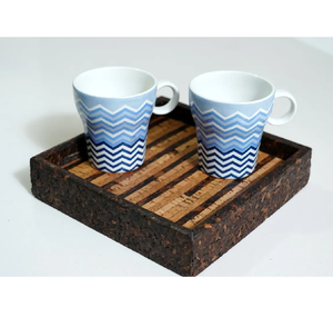 Bandeja de servicio de corcho con bandeja de aceitunas cuadradas elegante hecha a mano para catering, restaurante, hotel, uso doméstico, respetuoso con el medio ambiente - Product Image 3