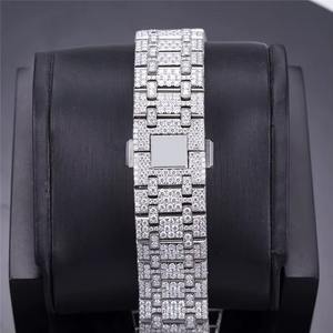 Reloj Mecánico de Moda con Diamantes Moissanite VVS1, Esfera de Cristal, Números Árabes Luminosos, Certificado EGL, Estilo Hip Hop para Hombre y Mujer, Reloj de Regalo - Product Image 2