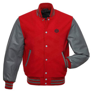 Best Quality Men's Letterman <b>Jackets</b> with Stand Collar Online Sale of Premium <b>Leather</b> Sleeves for Adults - Product Image 2