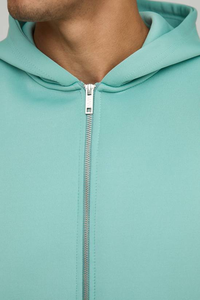 Sweat à capuche pour homme en coton 100% lourd, uni, coupe classique, avec logo personnalisé et tissu polaire - Product Image 3