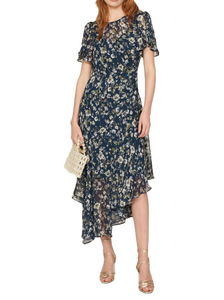 Robe asymétrique bleue de qualité supérieure parfaite pour la collection de vêtements de fête disponible au meilleur prix d'Inde - Product Image 5