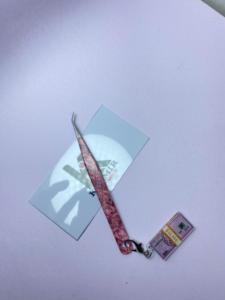 Professional Stainless Steel 45 Degree Eyelash Tweezers High Precision with Colorful Printed Handle Salon Quality - Product Image 5