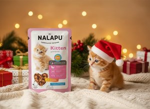 NALAPU Nourriture humide pour chatons en sachet, haute teneur en viande, vitamines et minéraux, sans céréales, non-OGM, biologique, pour chatons en croissance, 77g - Product Image 5