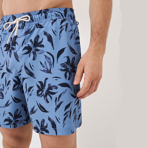 Pantalones cortos de playa informales de moda para hombre con cintura suave 100% tela de satén de algodón de secado rápido y respetuosos con el medio ambiente para nadar y correr - Product Image 5