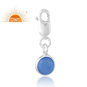 Colgante de piedras preciosas de Calcedonia azul Natural de Plata de Ley 925 más vendido, joyería personalizada para mujer, regalo para ella - Product Image 2