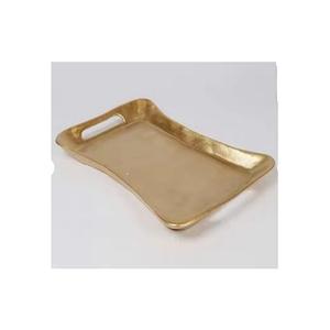 Bandeja de chocolate de metal dorado de lujo con diseño intrincado para presentar chocolates en eventos familiares lujosos - Product Image 1