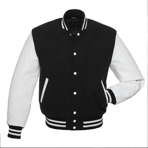 แจ็กเก็ตเบสบอลผ้ากำมะหยี่ปักด้านหน้าสำหรับผู้ชายเสื้อแจ็กเก็ตเบสบอลสไตล์ย้อนยุคงานตามสั่ง - Product Image 5