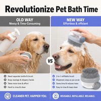 Accessoires pour animaux de compagnie en plastique écologiques, brosses de nettoyage, de massage et de bain multifonctionnelles portables pour chats et chiens, outils pour chats et chiens