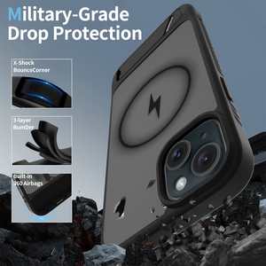 เคสขาตั้งระบบชาร์จด้วยแม่เหล็กราคาถูกพร้อมผิวสัมผัสนุ่มสดใสผิวด้านโปร่งแสงป้องกันการตกการออกแบบกันกระแทกสำหรับ iPhone 15 PLUS - Product Image 4