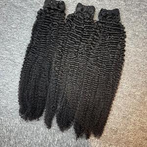 Cheveux frisés crépus de la meilleure qualité dans la trame, cheveux humains 100%, cheveux bruts cambodgiens un donneur - Product Image 5