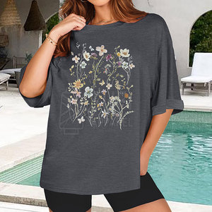 T-shirt décontracté pour femme en coton 100% tricoté respirant pour l'été, taille plus, uni, fabriqué au Pakistan - Product Image 4