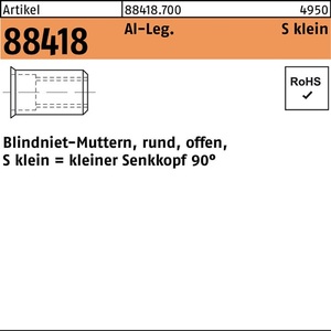 Tuerca Remachable Ciega de Aluminio M5 0.5-3.0mm 500 Piezas - SEKO R 88418 - Product Image 1