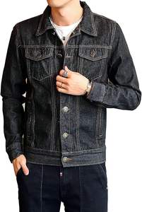 Chaqueta vaquera Regular Fit Negro Casual Prendas de abrigo Jeans Abrigo Bajo MOQ Proveedor al por mayor - Product Image 3