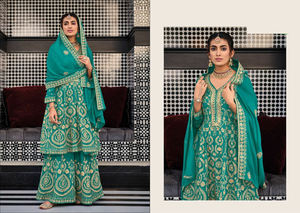 ชุดผ้าจอร์เจียแบบปักลายสำหรับใส่ทำงานชุดสูทสไตล์ปากีสถาน - Product Image 2