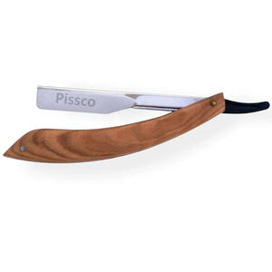 Pissco Made Attractive Design in Barber <b>Razor</b> <b>Men</b> Wet Shaving Products Single Blade Super Stainless Steel With Wooden Handle - Product Image 2