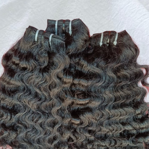 Venta al por mayor de extensiones de cabello indio virgen Remy | Paquetes de cabello humano natural en estilos ondulados/rizados, proveedor directo de la India - Product Image 2