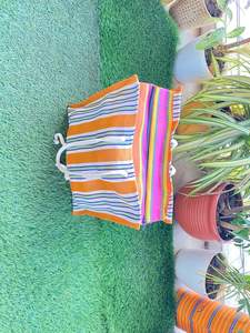 Nylon Recycled Woven PP Eco-Friendly Reusable <b>Shopping</b> <b>Bags</b> Sustainable Striped Design India Bulk Options Polypropylene Plastic - Product Image 3