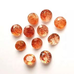 Prix de gros de qualité super fine 5mm pierre de soleil naturelle à facettes rondes pierres précieuses en vrac du fabricant fournisseur - Product Image 1