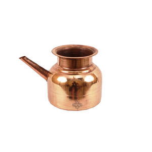 Taza de Cobre Ramjhara Hecha a Mano de 1500 ml, Cobre Puro con Diseño Sencillo - Product Image 3