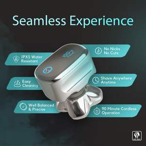 Afeitadora Eléctrica Inalámbrica Facial y Rotatoria de Triple Cuchilla, Uso en Seco/Húmedo, con Estuche de Viaje y Base de Carga USB, Resistente al Agua IPX7 - Product Image 4