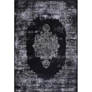 <b>Rugs</b> Depot Kilim <b>Black</b> and Gray Medallion Washable Area <b>Rug</b> 1319 - Product Image 1