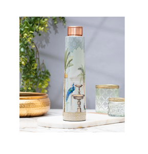 Botella de cobre de agua Botella sin juntas a prueba de fugas Cantidades a granel disponibles Logotipo personalizado Botella de cobre aceptada - Product Image 1