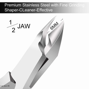 Pince à cuticules pour ongles demi-mâchoire Pince à cuticules pour ongles longue durée en acier inoxydable à haute teneur en carbone et emballage personnalisé - Product Image 2