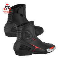 Bottes de moto de course avec fermeture éclair, mi-mollet, protection renforcée de la cheville, semelle antidérapante haute adhérence en PU, été/hiver/printemps