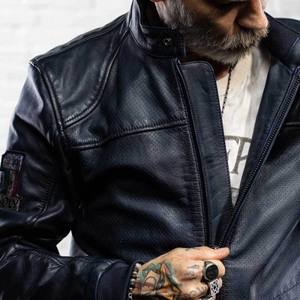 Venta al por mayor de alta calidad casual motociclista negro chaqueta de cuero de la motocicleta más tamaño de los hombres chaquetas de cuero con estilo personalizado chaquetas para los hombres - Product Image 4