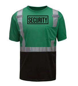 Camisetas de Seguridad de Alta Visibilidad con Cuello Redondo para Trabajo de Seguridad en Interiores y Exteriores, Material Reflectante que Mejora la Seguridad Nocturna - Product Image 1