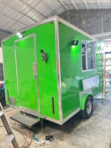 รถเทรลเลอร์อาหารจานด่วนเคลื่อนที่ขนาดเล็กรถบรรทุกอาหารจานด่วนทำจากไฟเบอร์กลาสสแตนเลสสำหรับรับซื้อไอศกรีมฮอทด็อกสินค้าใหม่ - Product Image 2