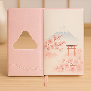 <span class=keywords><strong>Carnet</strong></span> LABON Sakura Mont Fuji, couverture en PU rose, journal <span class=keywords><strong>de</strong></span> style japonais, design découpé, fleurs <span class=keywords><strong>de</strong></span> cerisier en relief, journal OEM - Product Image 5