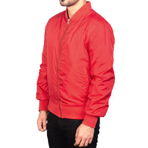 High Street OEM Chaqueta de béisbol para hombre Original Satén Bomber Cuello alto Invierno Letterman Chaqueta de satén Cremallera larga 100% Tejido - Product Image 2