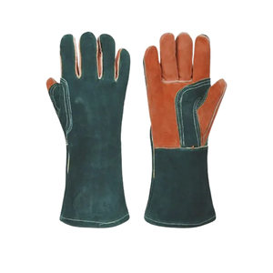 Nuevo OEM Precio al por mayor Full Palm Safety Guantes de soldadura de cuero de vaca Guantes industriales Protección de manos Guantes de cuero - Product Image 4