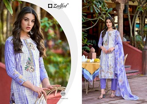 <b>Indian</b> Pakistani Designer Trendy Ethnic Party Wear Exclusive Pure Cotton <b>Fabric</b> Heavy Embroidery for Bridal Occasions-Salwar - Product Image 6