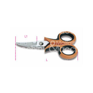 BETA ÉLECTRICIEN CISEAUX ART. 1129BM Lames incurvées Poignée bi-matière - Product Image 1