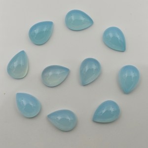 สีฟ้าCalcedony CabochonแบนกลับCalcedony Teardrop PearอัญมณีหลวมLotสําหรับต่างหูจี้แหวนและเครื่องประดับแฟนซีทํา - Product Image 3