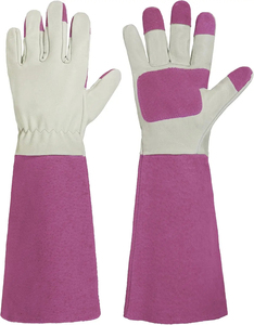 Guantes para hombres y mujeres, guantes largos a prueba de espinas, cuero de piel de cerdo, transpirables y duraderos - Product Image 1