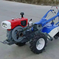 Roue Mini tracteur agricole à pied Max Diesel Power Engine Gear Drive Type Certificat Direction manuelle