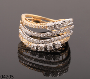VVS Lab แหวนแต่งงานผู้หญิงลายดอกไม้ป่าสำหรับผู้หญิงทอง14K/18K สำหรับปาร์ตี้ที่ผ่านการรับรอง - Product Image 2