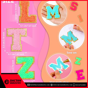 Parches de chenilla bordados personalizados al por mayor con efecto 3D MOQ bajo para su logotipo en la ropa - Product Image 5