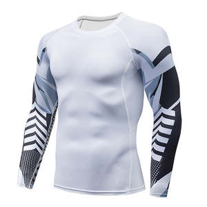 Rashguard de compression pour homme, taille personnalisée, confortable, respirant, en polyester/nylon 180g, uni, très vendu - Product Image 4