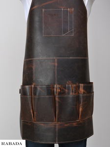 2023 superventas cinturones ajustables de etiqueta privada delantal de cuero para hombre impermeable a prueba de aceite delantal Industrial personalizado Crazy Horse - Product Image 5