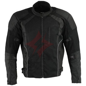 Chaqueta de Motociclista Protectora Transpirable para Todas las Estaciones, al por Mayor, Negra, de Malla Blindada, Unisex, Personalizable - Product Image 4