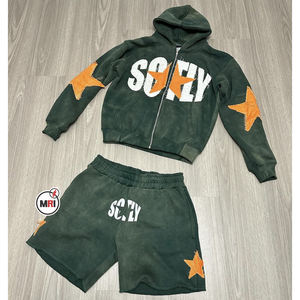 Custom Logo Acid Wash OEM Double Layer Long Sleeve Vintage Oversized Men's Heavy <b>Weight</b> T-Shirts 100% Cotton Double T-Shirt <b>Sets</b> - Product Image 3