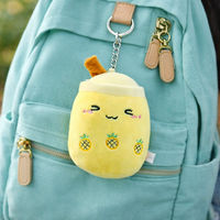 Porte-clés en peluche Boba jaune mignon et doux, rembourrage en coton PP, 11CM-30CM, unisexe, pour les 5-7 ans, 34g, personnalisation manuelle, marque My Store Made