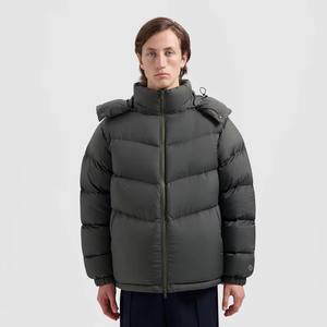 Veste d'hiver matelassée en duvet pour homme sur mesure OEM Col montant Couleur unie Meilleure vente Prix bas tendance Veste d'extérieur - Product Image 1