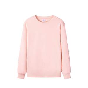 Vente en gros Sweat-shirt à col ras du cou de haute qualité 100% coton doux à manches longues couleurs unies - Product Image 6