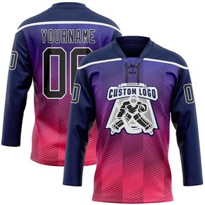 Jersey de Hockey sobre Hielo Profesional con Cordones, Diseño Personalizado, OEM, ODM - Product Image 2